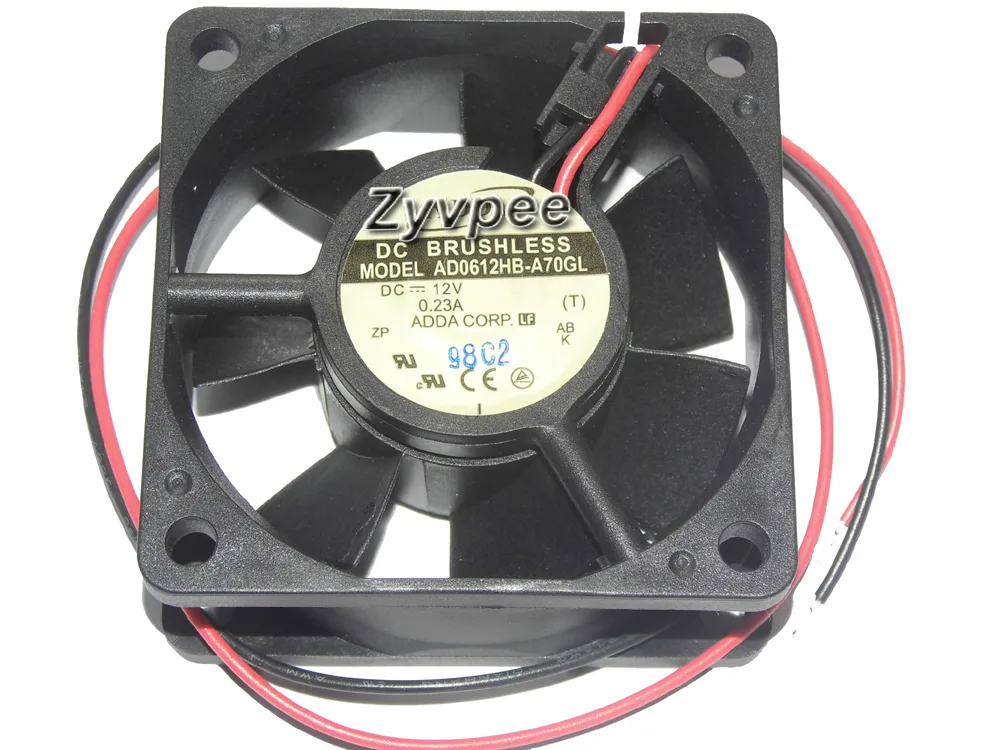Zyvpee Zyvpee AD0612HB-A70GL 60mm 12V 0.23A 2-wire case fan — product photo