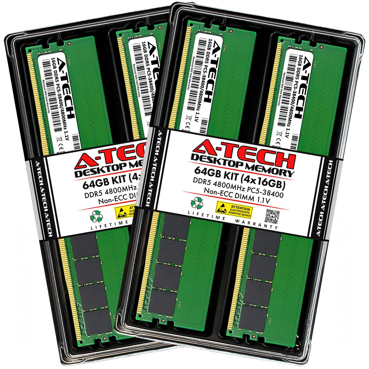 A-Tech A-Tech 64GB DDR5 4800MHz CL40 1.1V Desktop RAM Kit — product photo