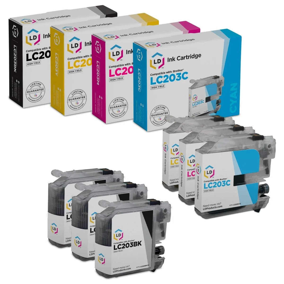 LD Products LD Products Compatible Ink Cartridge Replacement for Brother LC203 High Yield 6-Pack — product photo