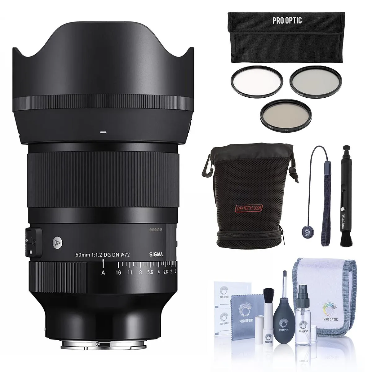 SIGMA SIGMA 50mm f/1.2 DG DN Art Lens for Sony E, Bundle with 72mm Filter Kit — product photo
