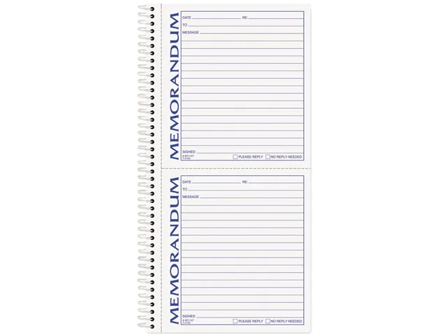 Bound memorandum book, two-part carbonless forms, 100 sets, model 4150