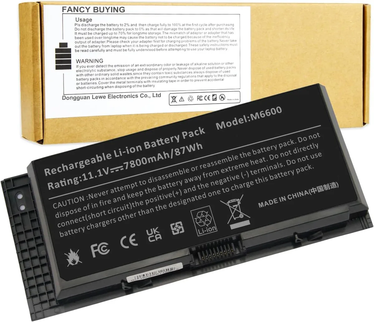 TAURKENAM TAURKENAM FV993 9-cell 7800mAh 11.1V laptop battery for Dell Precision M4600 M4700 M4800 M6600 M6700 M6800 — product photo