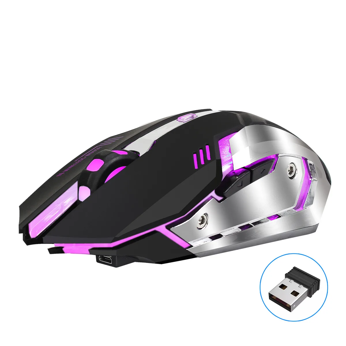 ESTONE ESTONE HXSJ M10 Rechargeable Wireless Gaming Mouse High Precision Laser Sensor 2400 DPI Black — product photo
