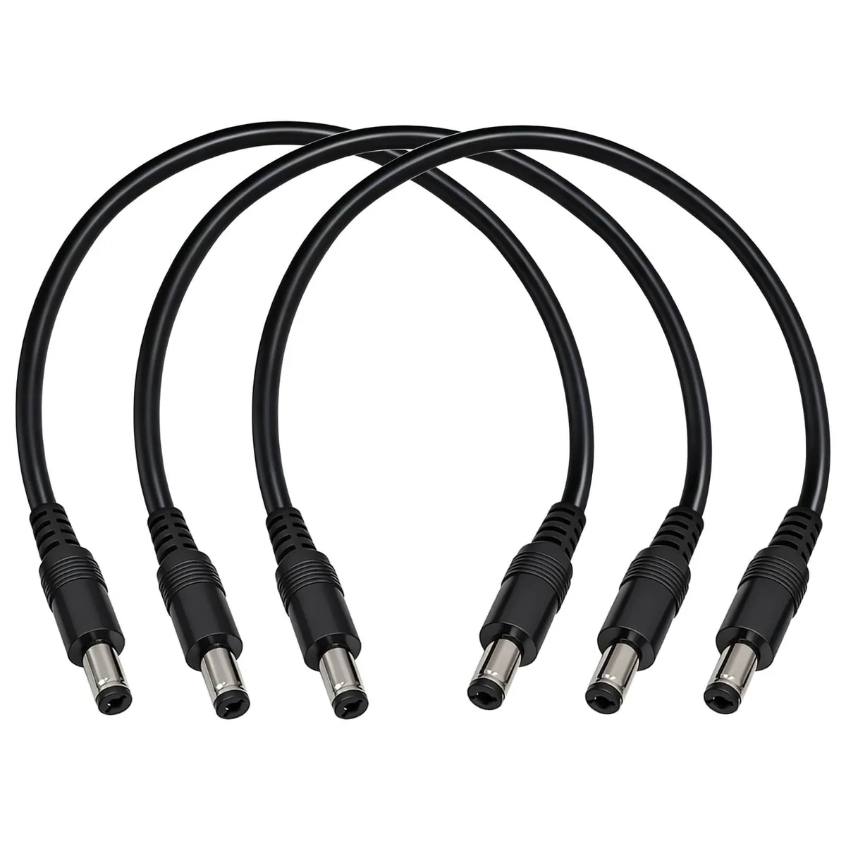 GGIPOWY 5.5mm x 2.1mm 18AWG DC Extension Cable 1FT 3-Pack — product photo