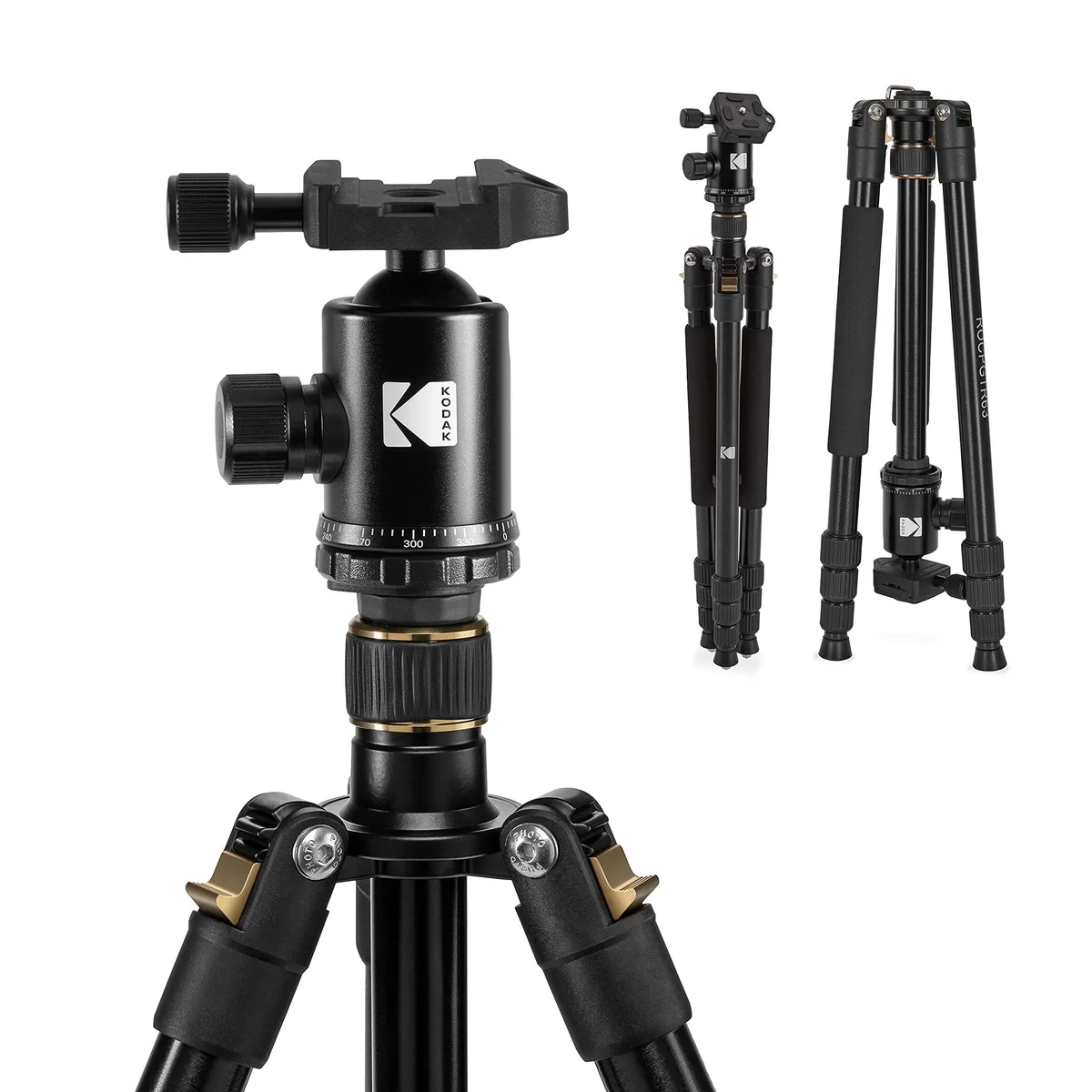 Kodak Kodak ROCPGTR63 63" 2-in-1 Tripod Monopod 360° Ball Head Bluetooth Remote 26 lb 4.7 lb — product photo