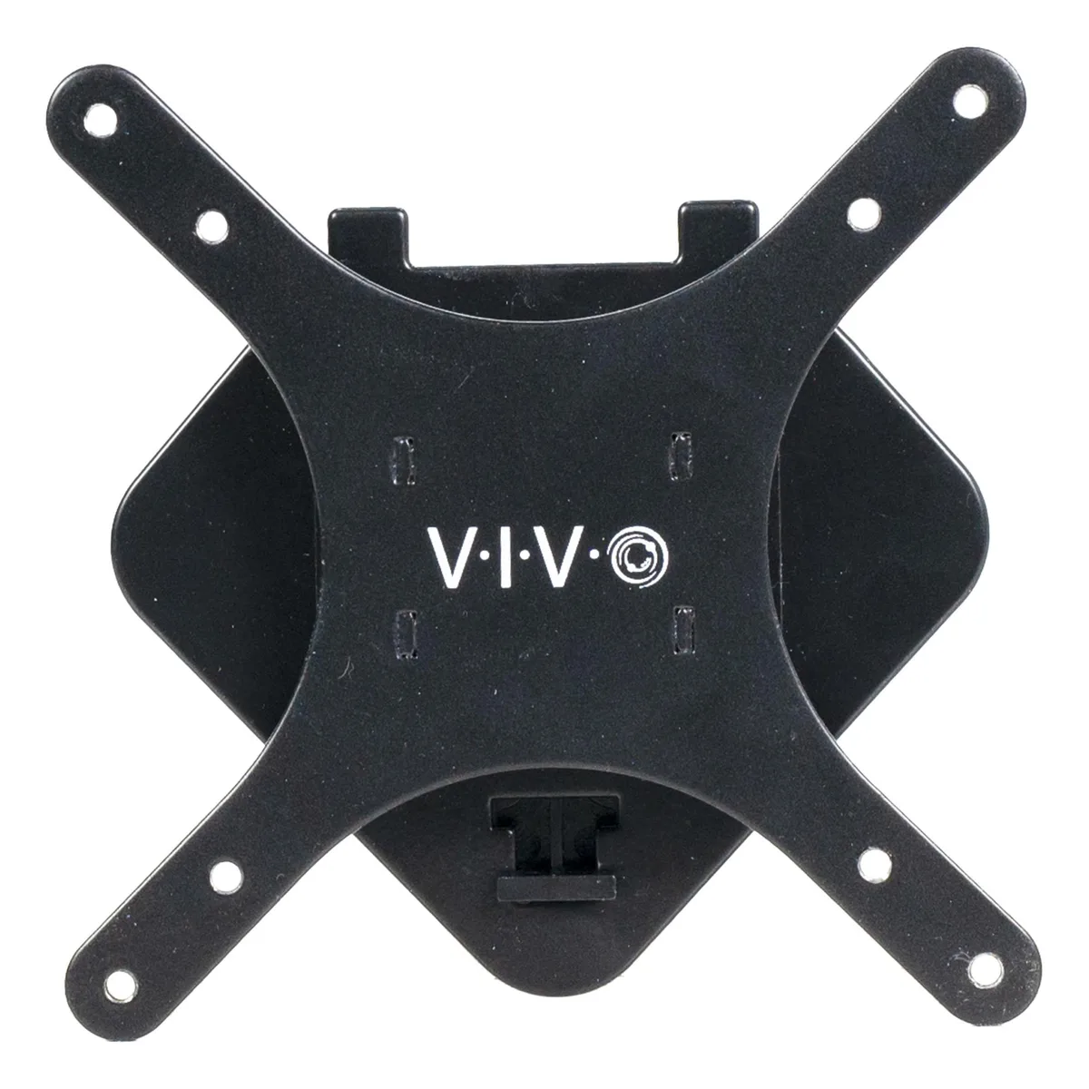 Black steel VESA adapter bracket for Sceptre E275B monitors, 4.4 inch square profile