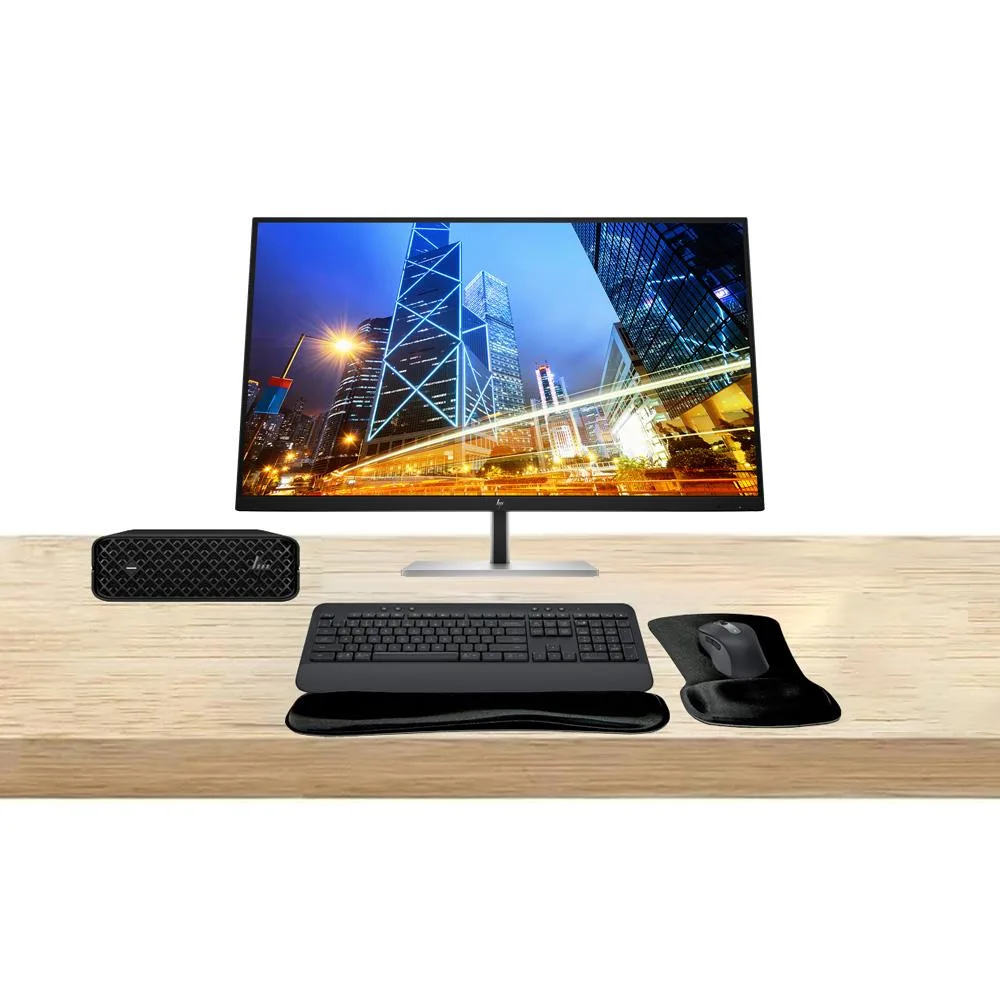 HP HP Z2 Mini G9 Workstation Bundle i7-14700 16GB 512GB SSD Dual 32-inch 4K Monitor MK650 — product photo