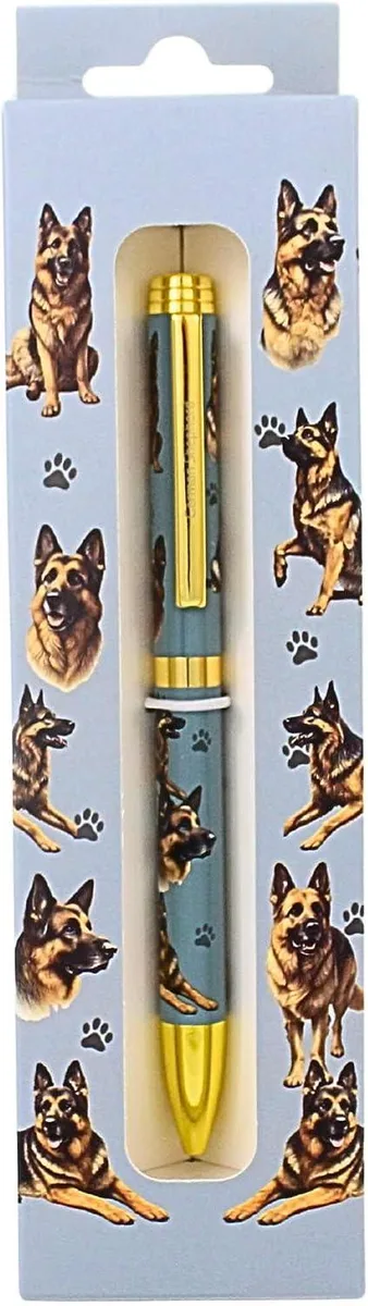 E &amp; S Imports E &amp; S Imports German Shepherd Light Blue Refillable Ball Point Pen in Gift Box — product photo