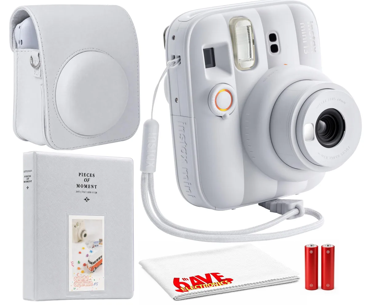 FUJIFILM FUJIFILM INSTAX MINI 13 Instant Film Camera (Clay White) with Photo Album — product photo