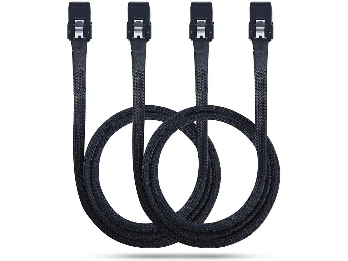 10Gtek 10Gtek Mini SAS SFF-8087 cable, 1.64 ft, 2 pack — product photo