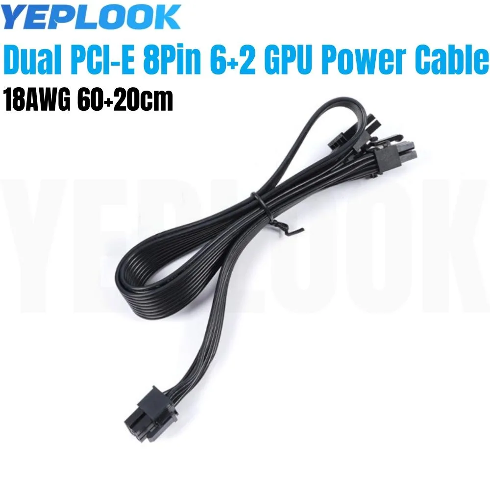 YEPLOOK YEPLOOK PCIe Dual 8Pin 6+2Pin GPU Power Cable for Corsair RM Type 3 — product photo