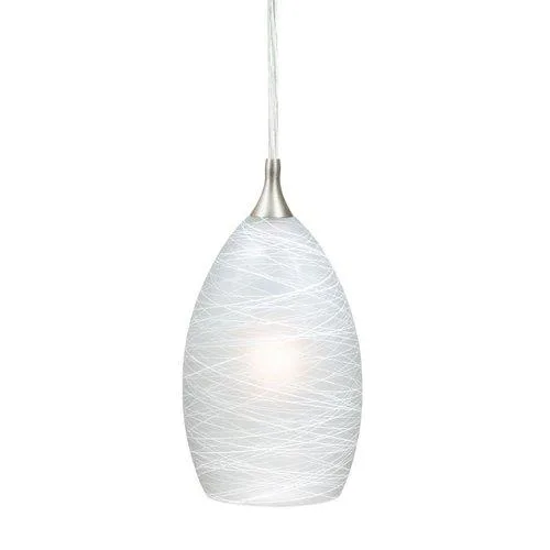 Vaxcel Vaxcel Milano 4.5" Mini Pendant Cocoon Glass Satin Nickel PD57111SN — product photo