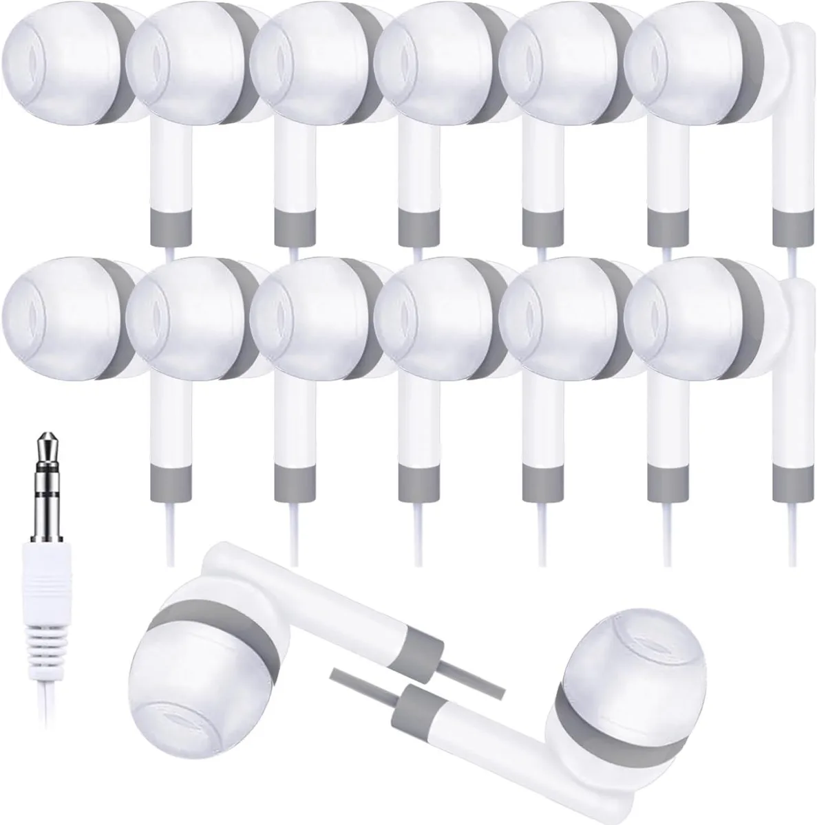 BFKK BFKK Kids Earbuds 100 Pack White — product photo