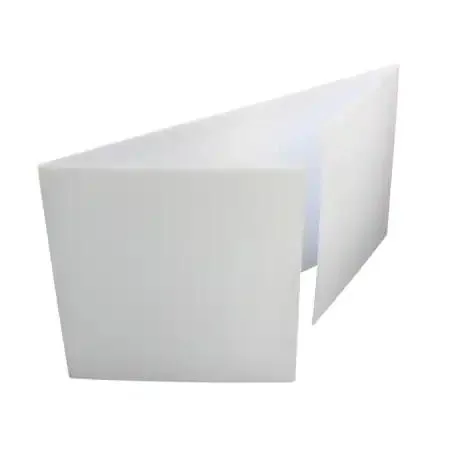 Pack of 24 white corrugated plastic trifold study carrels with folded side panels