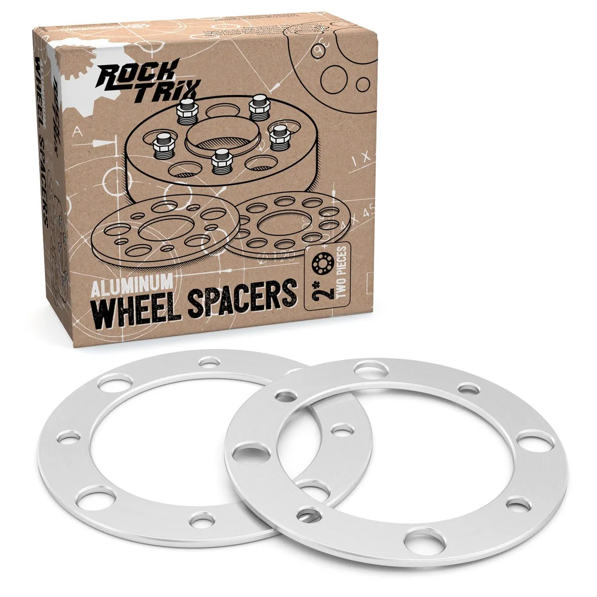RockTrix RockTrix 5mm 4x156 ATV Wheel Spacers Silver — product photo