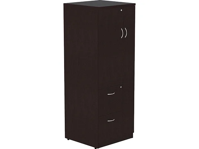 Lorell Lorell 18229 Essentials Laminate Tall Storage Cabinet 2-Drawer office furniture — product photo