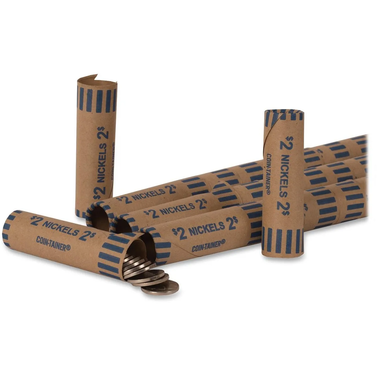 Coin-Tainer Coin-Tainer 23005 Tubular Coin Wrap 5¢ Blue 1000 Pack — product photo