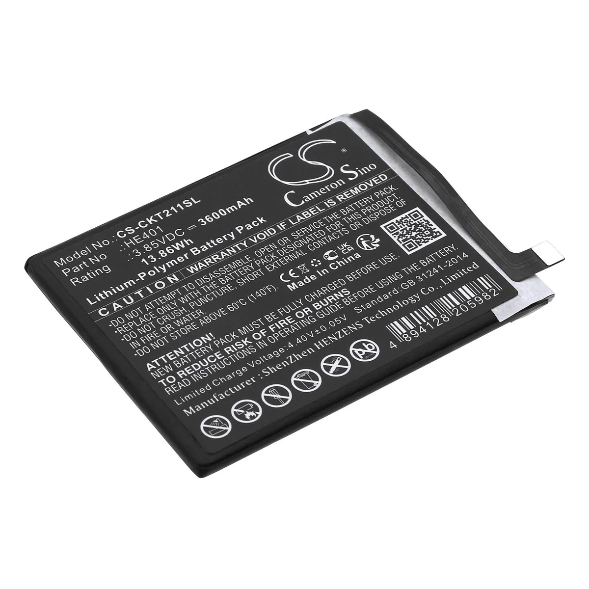  Cameron Sino Standard Battery HE401 3600mAh 3.85V — product photo
