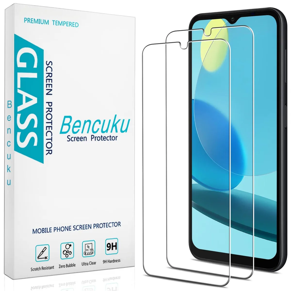  Bencuku Samsung Galaxy A14 5G Tempered Glass Screen Protector 6.6 Inch 0.33mm 9H Clear — product photo
