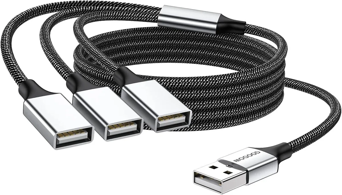 Brainwavz Brainwavz 3 in 1 USB Splitter Cable 1m 1 Male to 3 Female USB2.0 Adapter — product photo