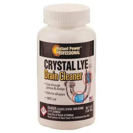 White bead drain opener in 1 lb bottle