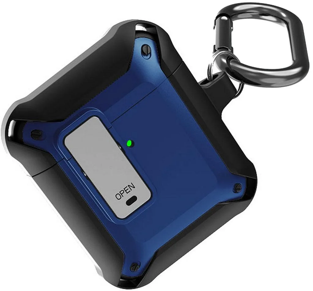 Nakedcellphone Nakedcellphone Secure Click Rugged Case Navy for AirPods 1st &amp; 2nd Gen — product photo