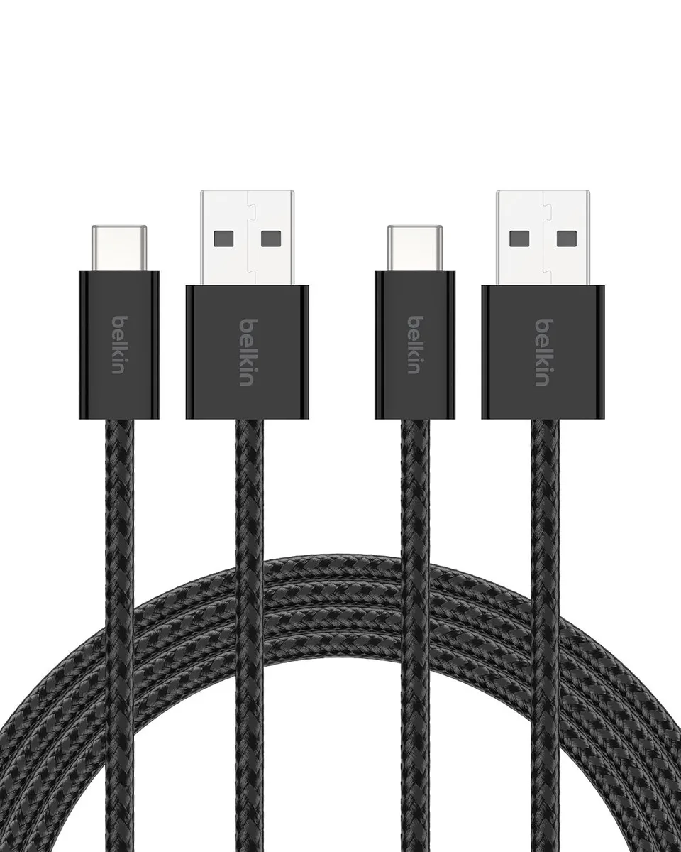 Chopmate Chopmate USB A to USB C Cable 2-Pack 6.6ft 15W Black — product photo