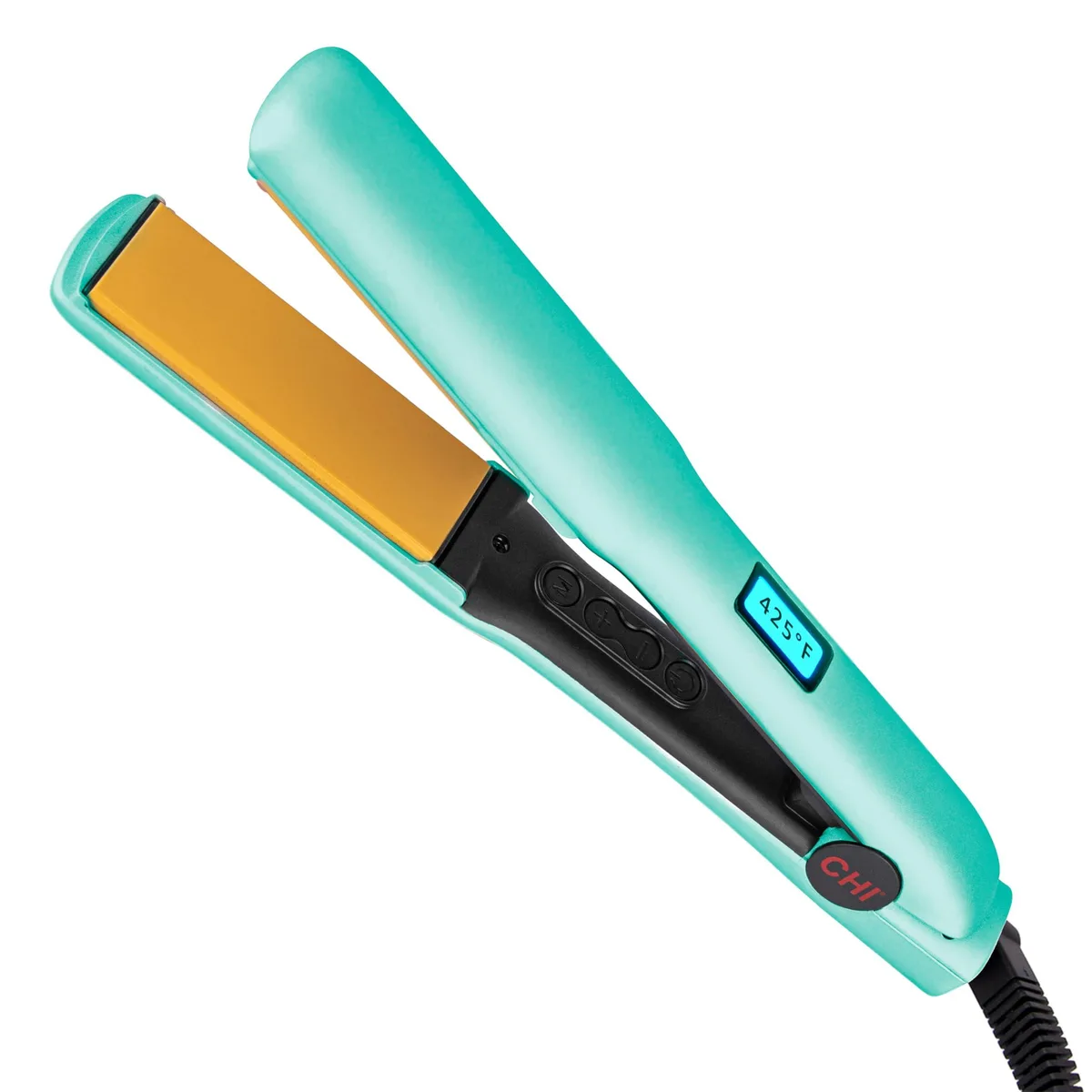 Mint Mojito flat iron with 1.25-inch ceramic floating plates and digital display