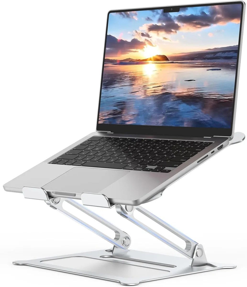 Emazne Emazne Aluminum Adjustable Laptop Stand Silver B laptop cooling pad — product photo
