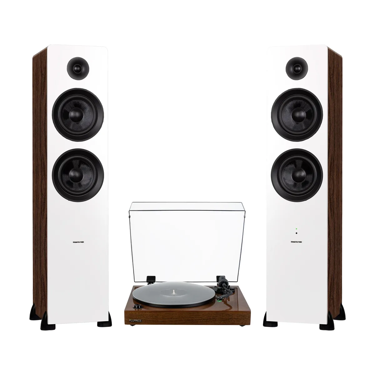 Fluance Fluance RT81+ Turntable Walnut &amp; Ai81 Speakers White Walnut Bundle — product photo