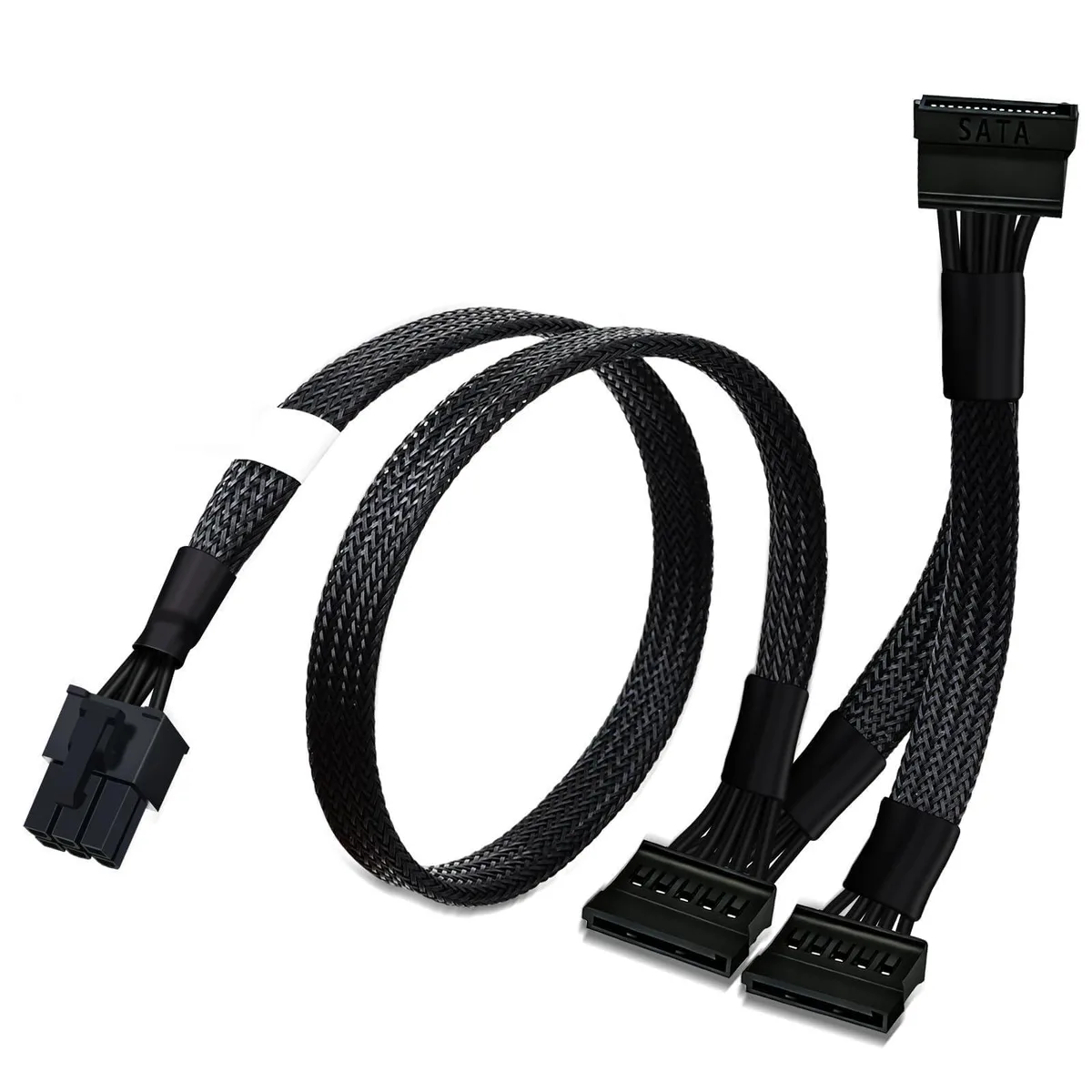  Cable Matters G63STSLV 6 Pin to 3x 15 Pin SATA Power Splitter Cord 20in — product photo