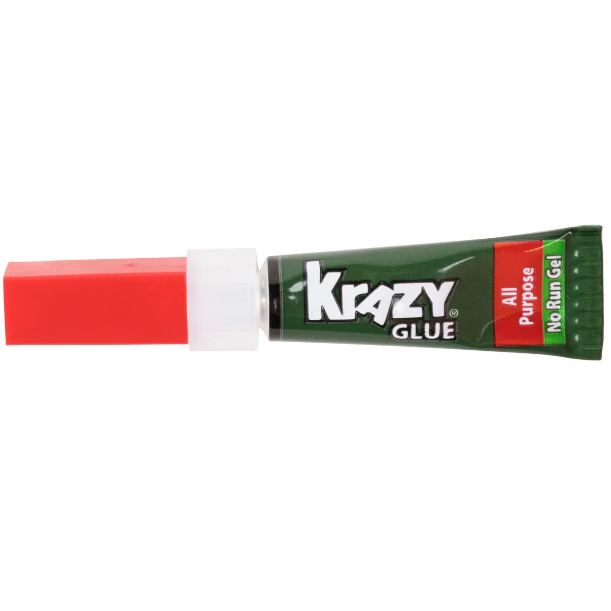 Twelve small tubes of Krazy Glue All Purpose Gel in a pack