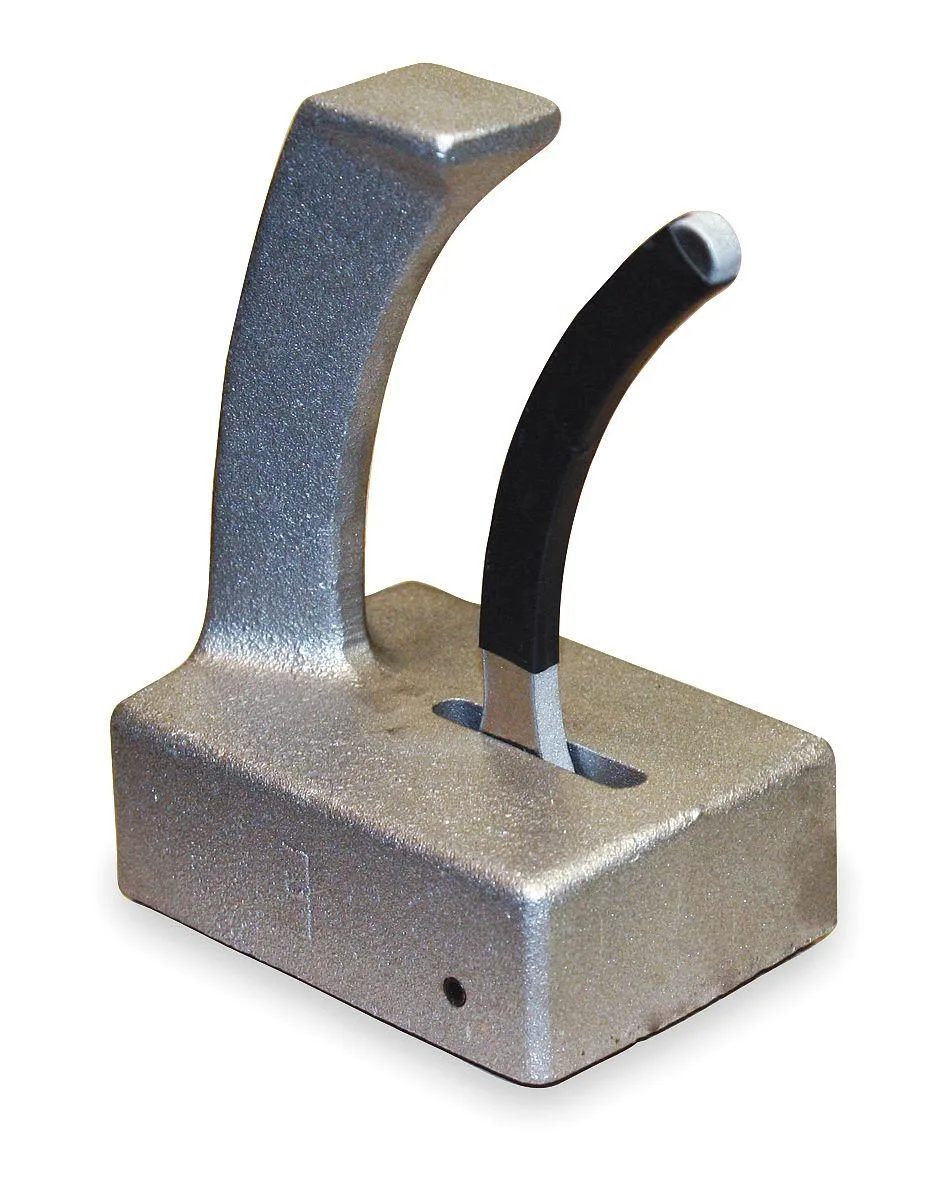 Red rectangular lifting magnet with black trigger handle