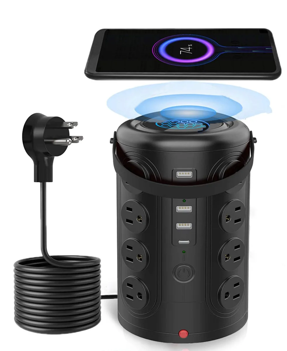 KUTUMAI KUTUMAI 16-outlet power strip tower 1500 J 30 W USB-C 6.56 ft cord — product photo