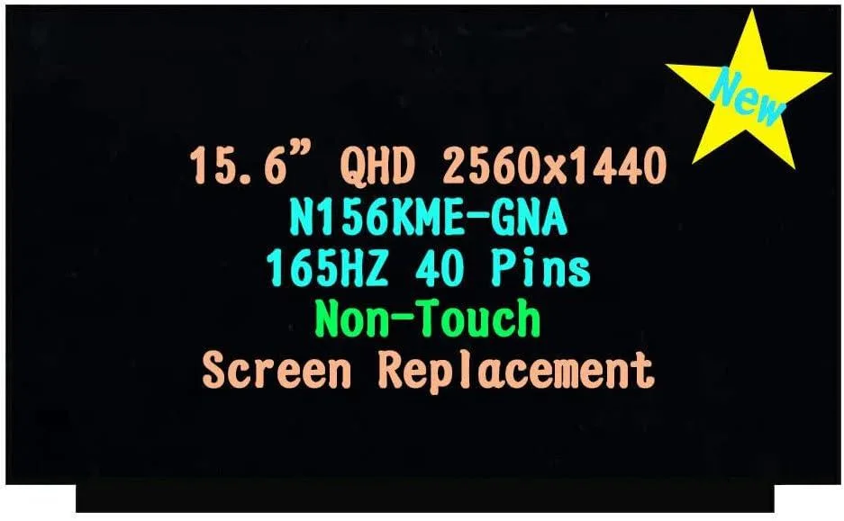 NUOLAISUN NUOLAISUN 15.6" laptop screen 40pin 165Hz QHD 2560x1440 Non-Touch — product photo