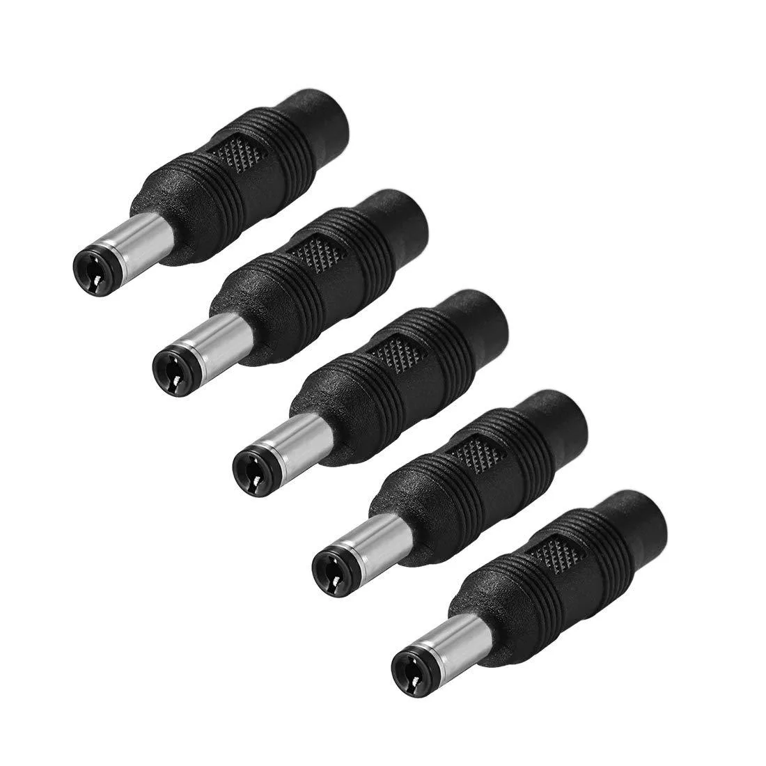 Blueskysea Blueskysea DC Power Connector Adapter 5.5mm x 2.1mm Male to 3.5mm x 1.35mm Female Jack 5pcs Black — product photo