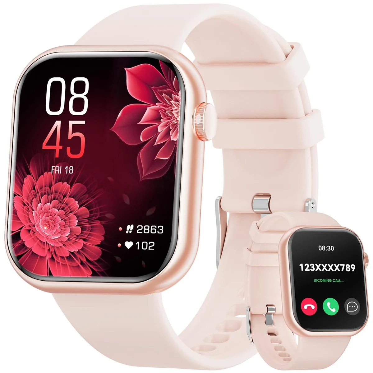 Hwagol G28 Smart Watch 1.85" Pink AMOLED Bluetooth 5.0 10 days — product photo