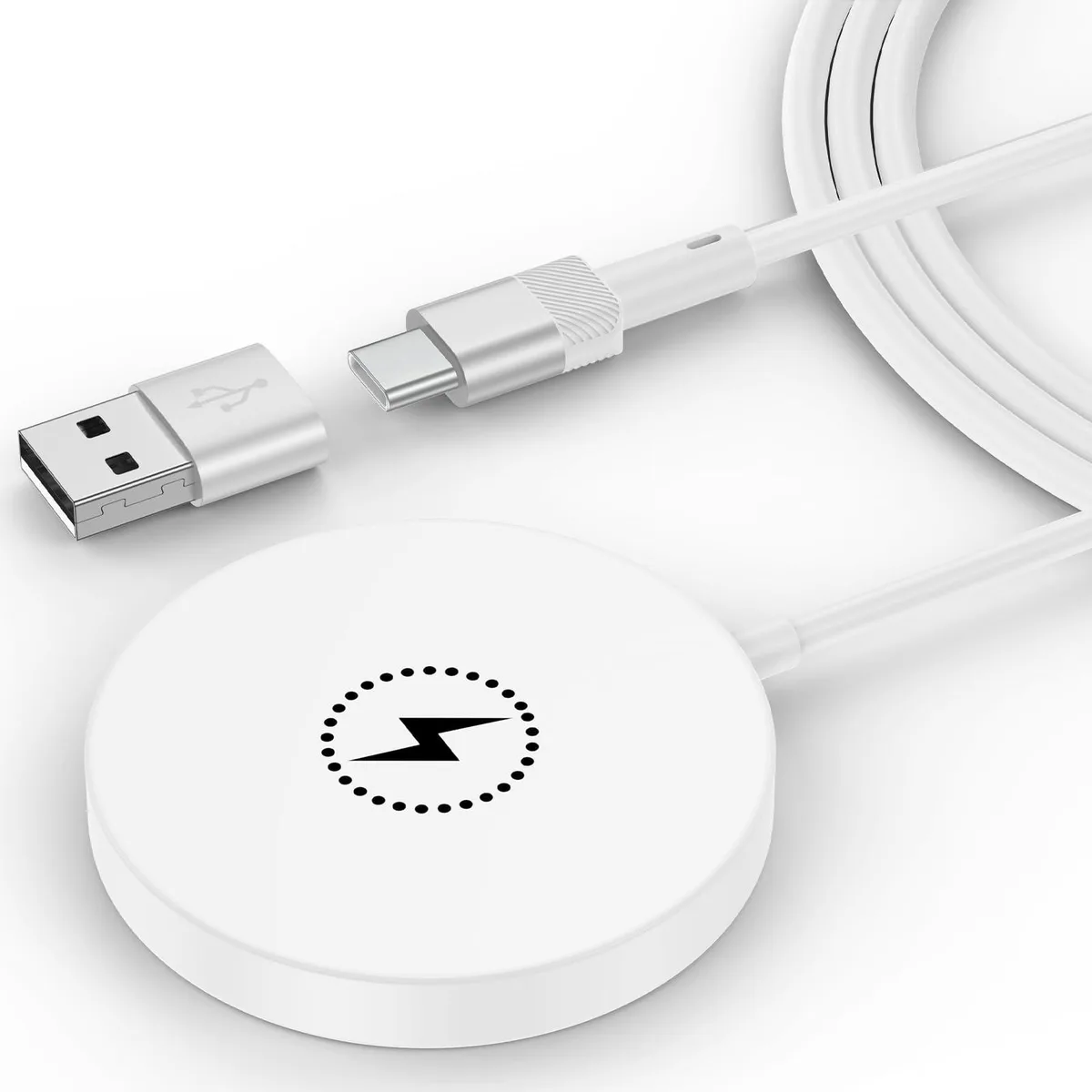 No Sew No Sew Magnetic Wireless Charger Pad 15W 4ft USB-A/C iPhone 17E — product photo