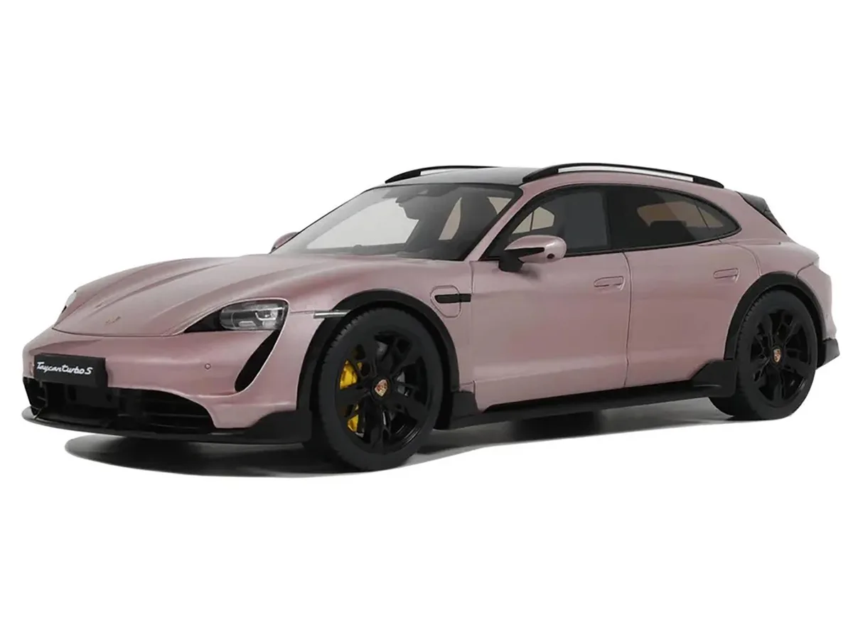 GT Spirit GT Spirit 2022 Porsche Taycan Turbo S Cross Turismo Pink Metallic 1/18 hobby collectible — product photo