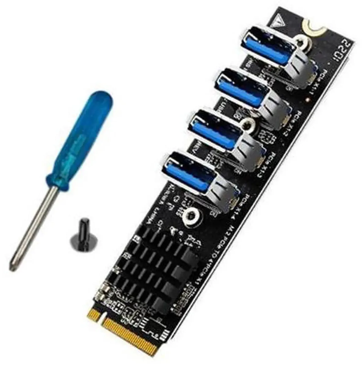 SMUGDESK SMUGDESK ASM1184E M.2 MKey to 4-Port USB 3.0 PCIe Expansion Adapter — product photo