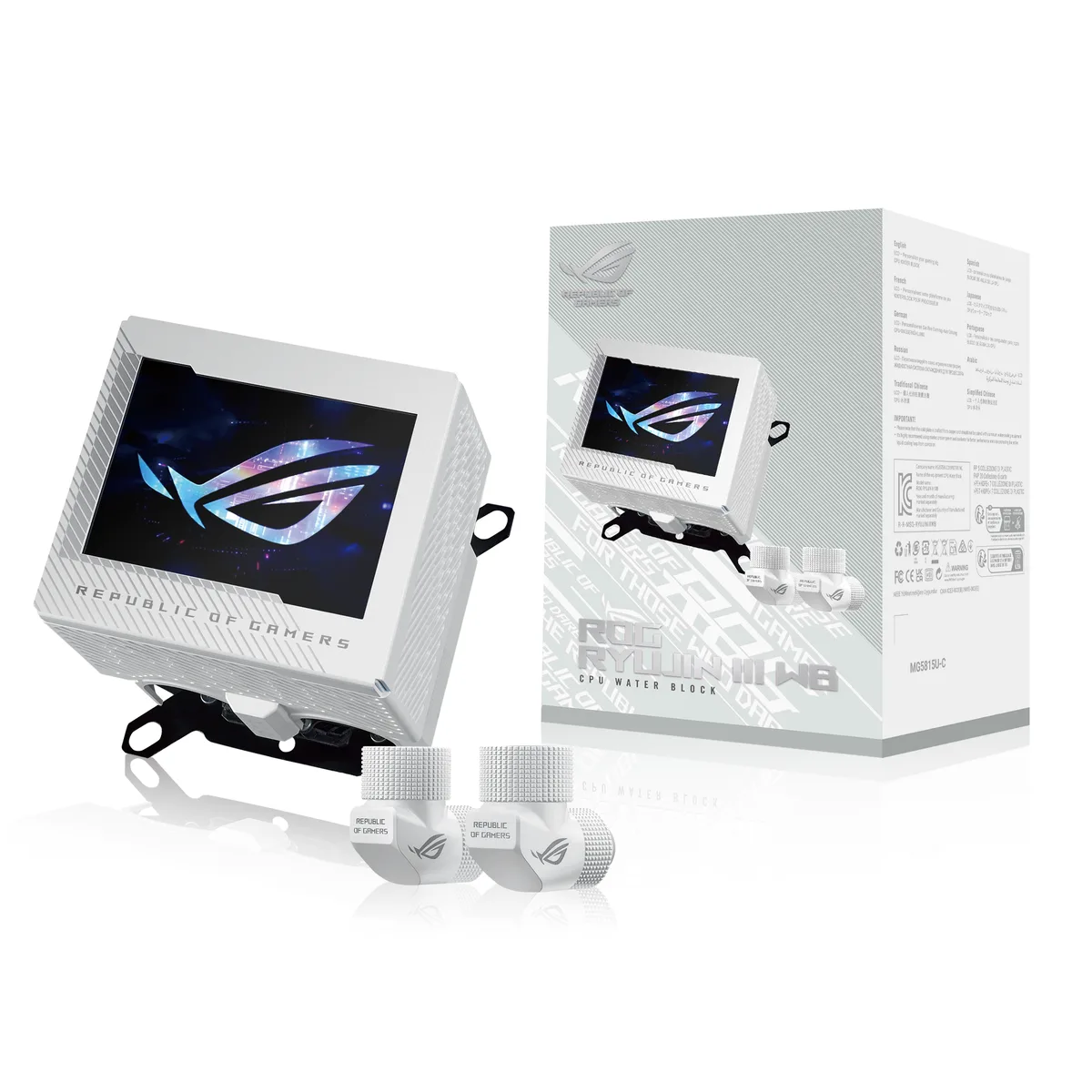 ASUS ASUS ROG RYUJIN III WB WHT Water Block White 3.5" LCD 178 Fins — product photo