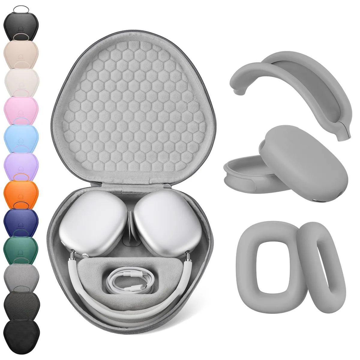 Belva Products Belva Products AirPods Max Case Cover Light Grey+Grey mobile electronics accessory — product photo