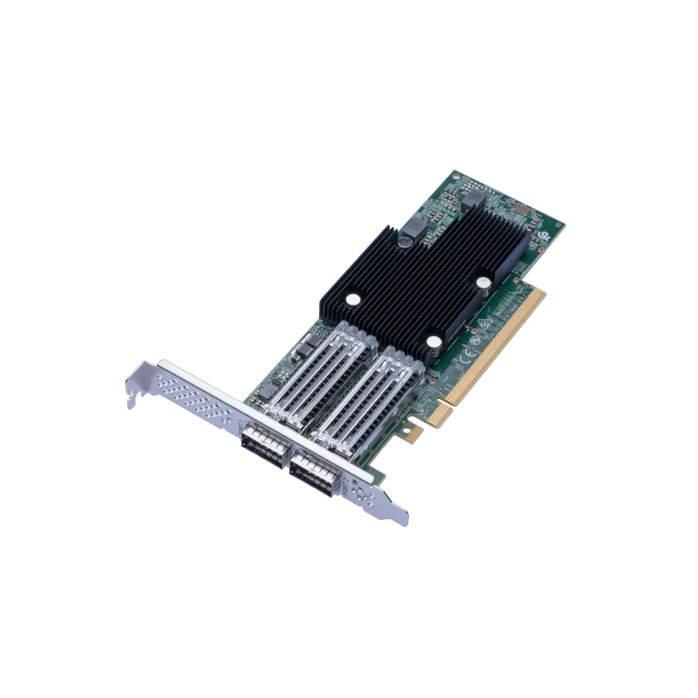 Broadcom Broadcom BCM957508-P2100G 100 Gb/s dual-port QSFP56 PCIe 4.0 x16 network card — product photo
