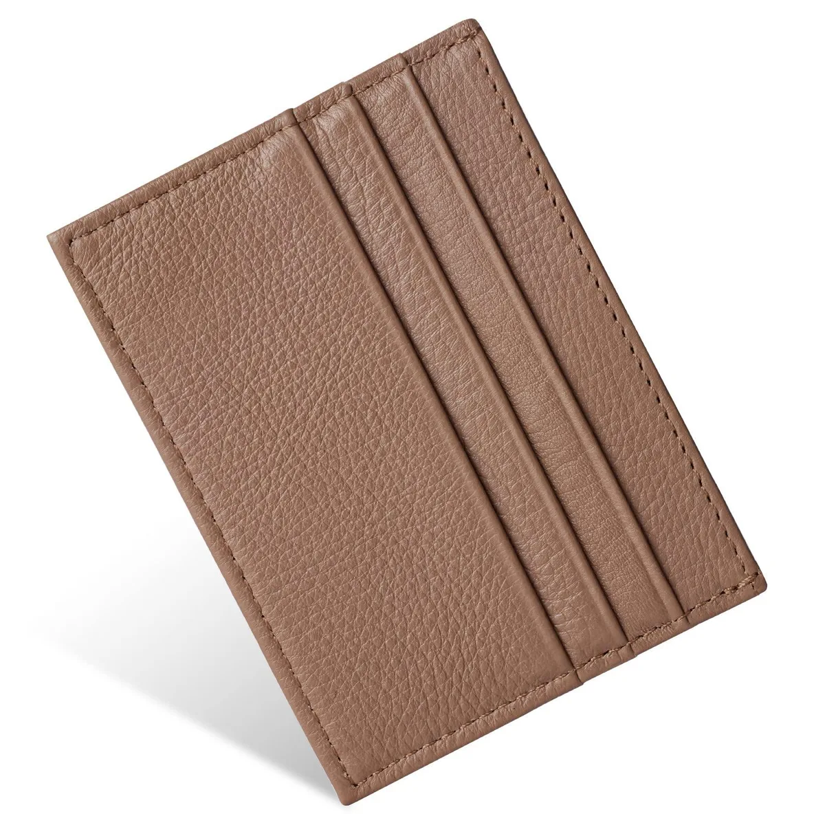  URAQT RFID Blocking Leather Wallet Brown 6 Card Slots 1 Pocket .2 cm .7 oz — product photo