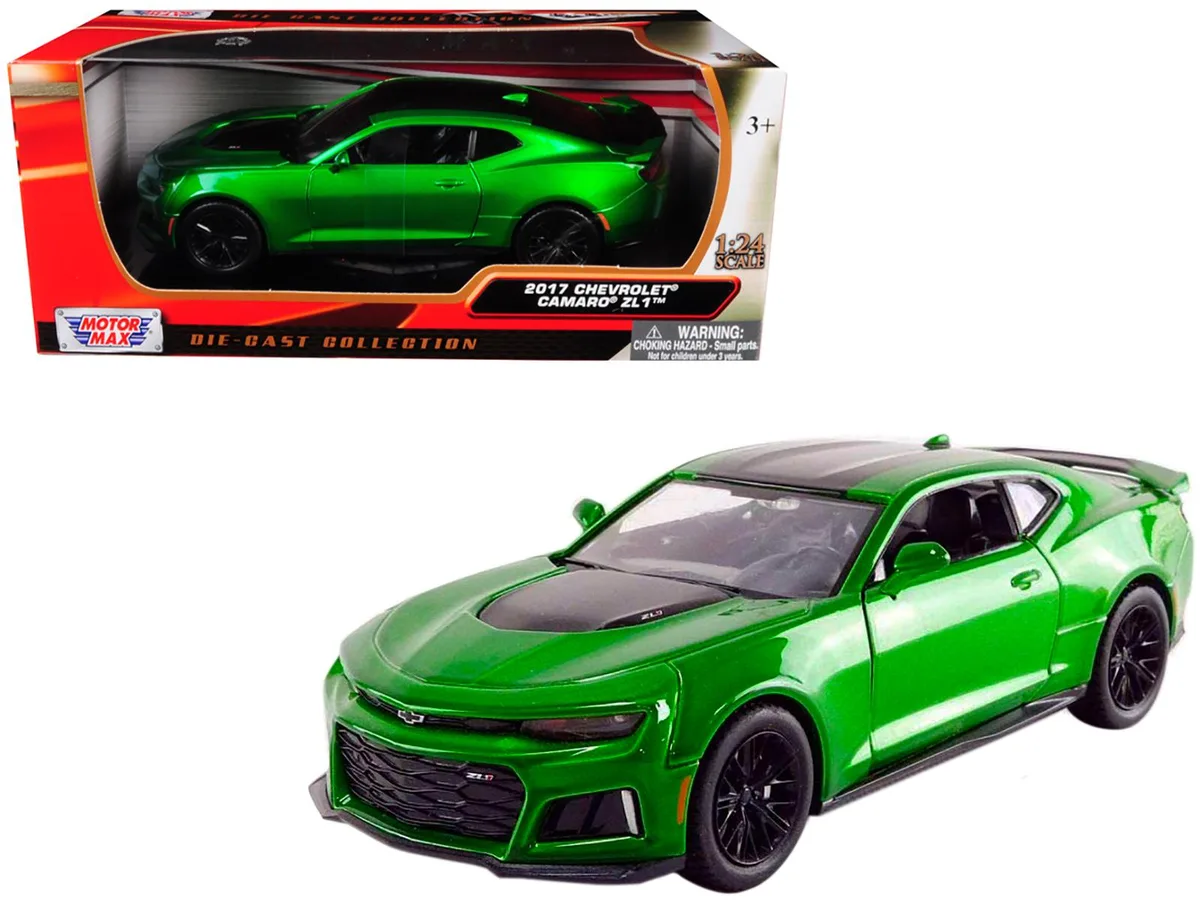 MOTORMAX MOTORMAX 2017 Chevrolet Camaro ZL1 Metallic Green 1/24 Diecast Vehicle — product photo