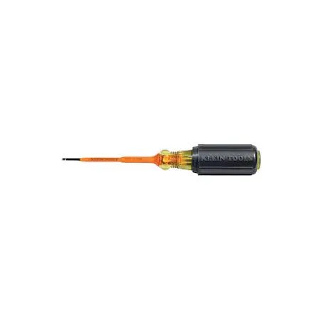 Insulated Klein screwdriver with black oxide tip and yellow handle