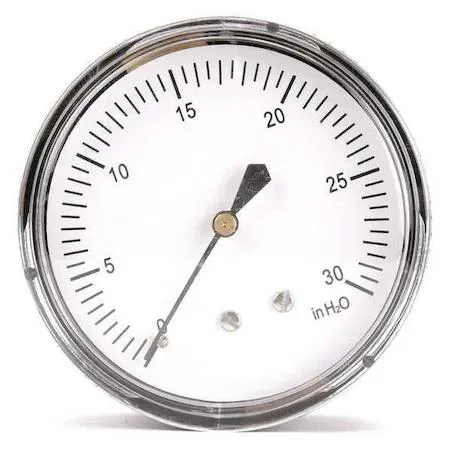 Value Brand Value Brand Low Pressure Gauge 0 to 30 psi 2 1/2 in Dial 1/4 in NPT 18C801 — product photo