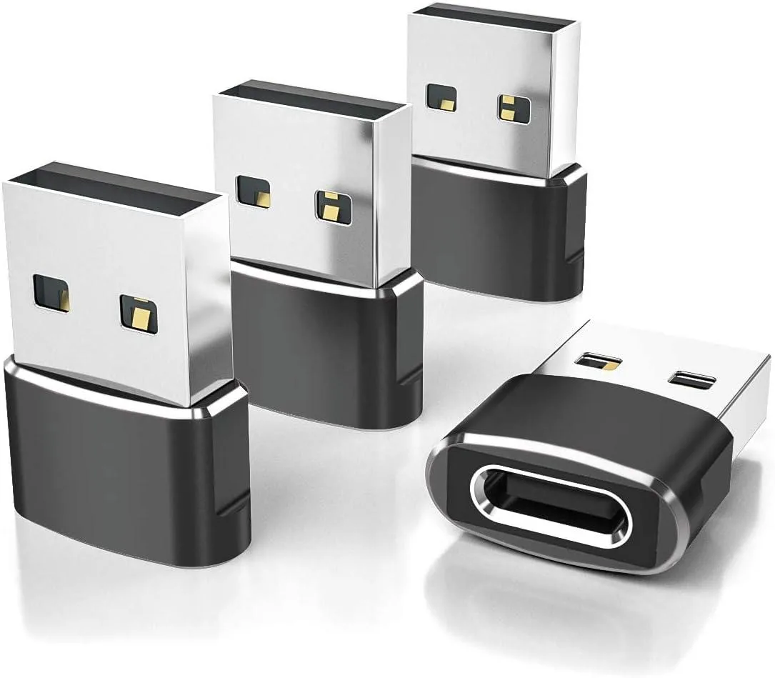 Brainwavz Brainwavz USB-A Male to USB-C Female Adapter Black 4Pack — product photo