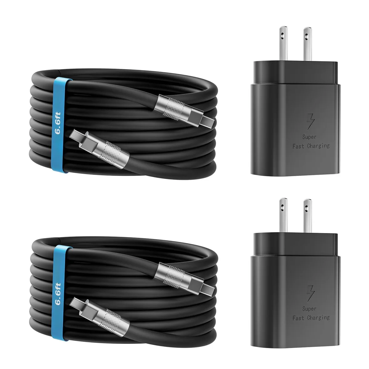 KEHIPI KEHIPI 1040 25W USB C Charger 2Pack 6.6ft Cable — product photo