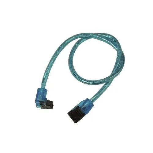 OKGEAR OKGEAR SATA 3.0 18" UV Blue 90° Straight Locking Cable — product photo